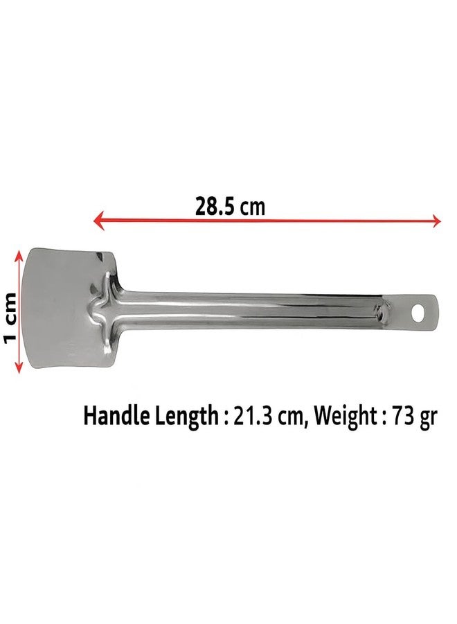 GS KITCHENWARE GS Stainless Steel Palta Dosa Palta, Roti Palta, Turners for Dosa/Rice Stainless Steel Long Handle, Length-21.3 cm. - Image 4